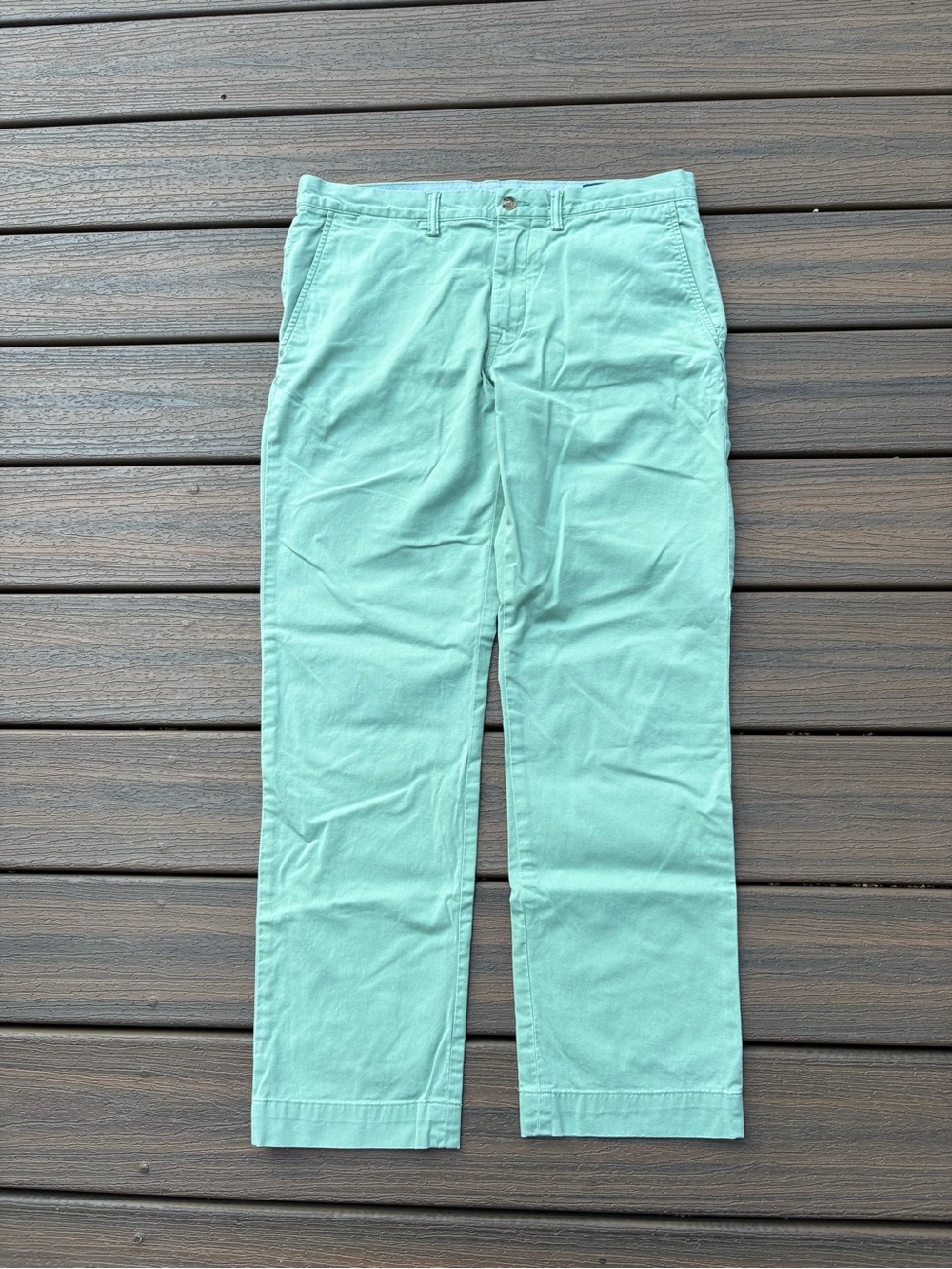 Polo Ralph Lauren Stretch Straight Fit Chino Pants Cotton Twill Mint Green 33x30